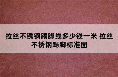 拉丝不锈钢踢脚线多少钱一米 拉丝不锈钢踢脚标准图